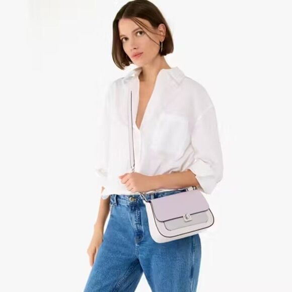 Kate Spade Phoebe Violet Colorblock Small Flap Crossbody - Picture 3 of 7